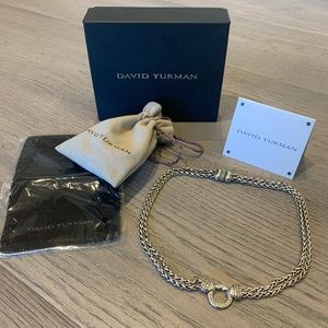 David Yurman-Double Wheat Chain Necklace with Diamonds